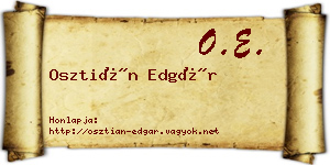 Osztián Edgár névjegykártya